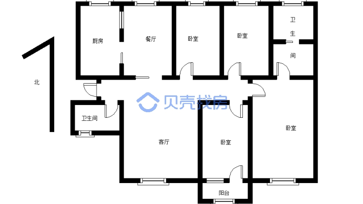 郸城福景世纪花园新上一套大平方的装修好的优质房源-户型图