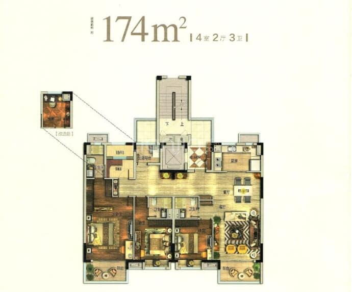 碧桂园花溪源著--建面 174m²