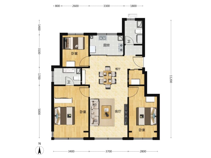 保利天汇--建面 105m²