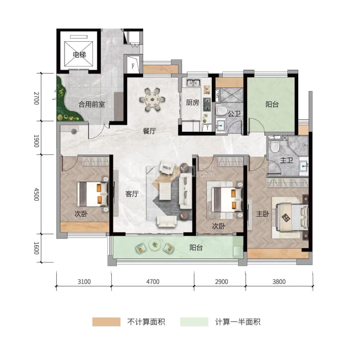 藏珑华府--建面 155m²