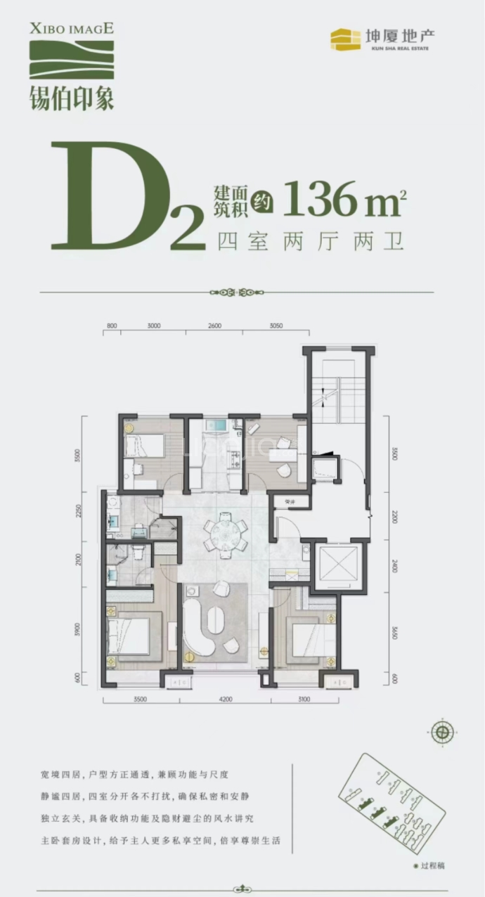 锡伯印象--建面 136m²