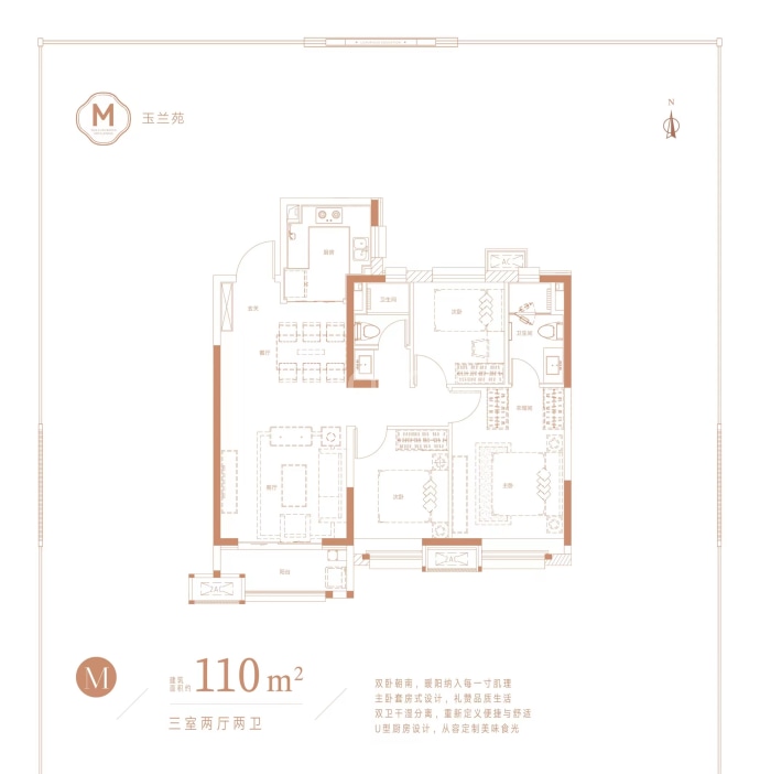 美的剑桥郡--建面 110m²