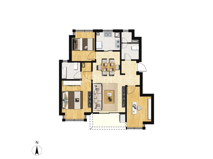 梁城美景·望山樾--建面 89m²