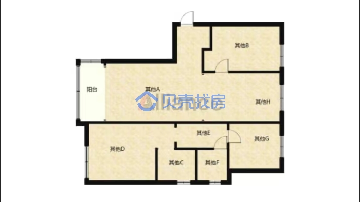 港府名都 3室2厅 南 北-户型图