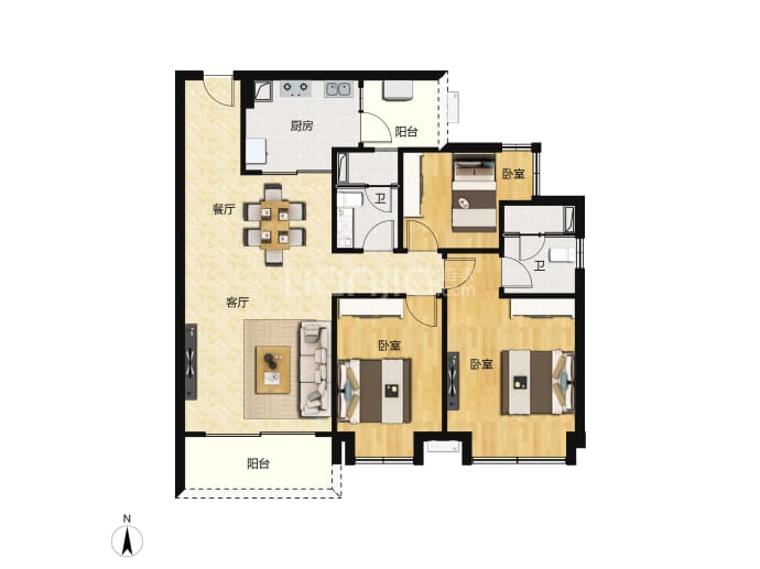 傲峰天御--建面 104m²