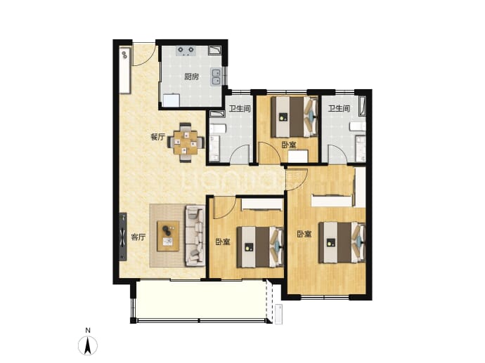 天创长江云栖风华--建面 97m²