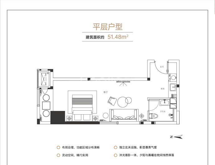 中天智汇港--建面 51.48m²