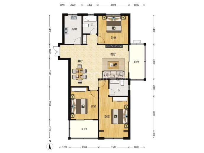 君河湾二期--建面 127m²