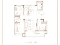 尚美云璟3室2厅2卫户型图