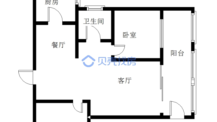 明珠皇冠花园2-1-1-1 91.00m²-户型图