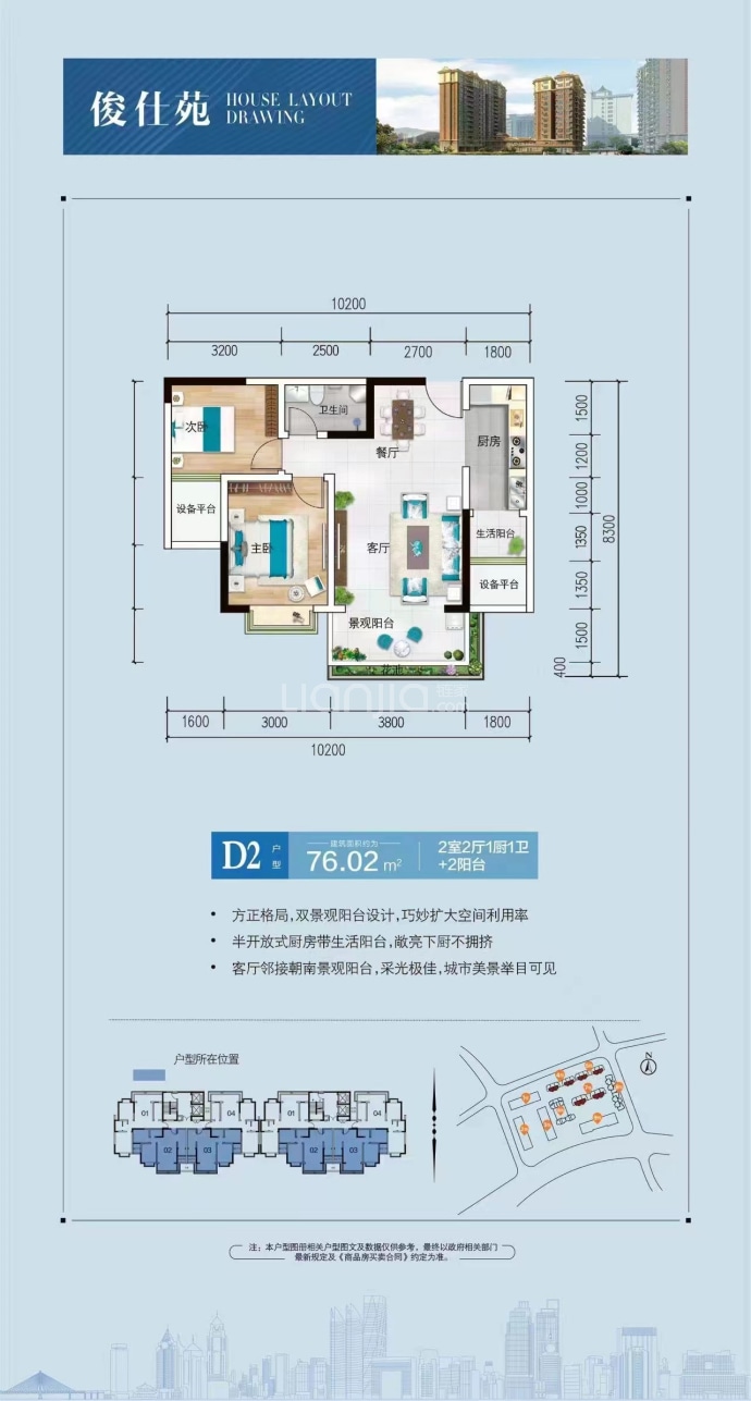 俊都大城--建面 76.02m²