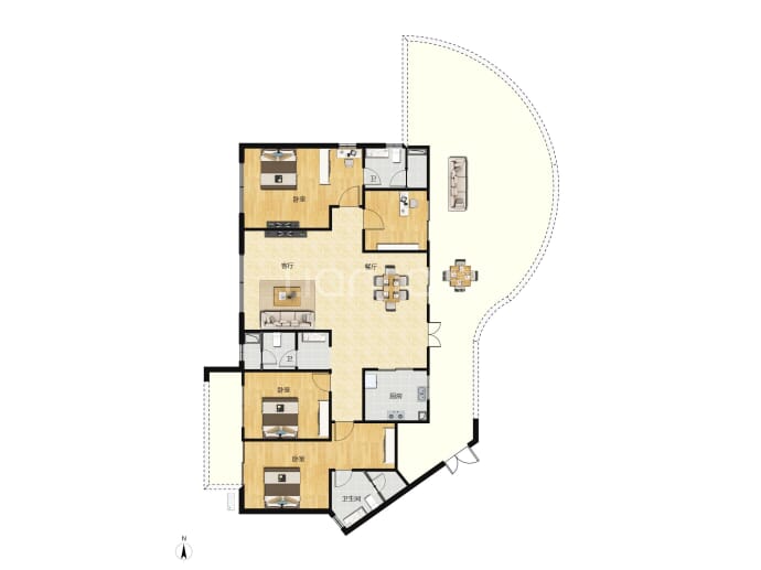 城投融创国博城--建面 228.86m²