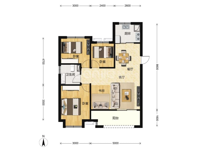 联投国际城--建面 88.11m²