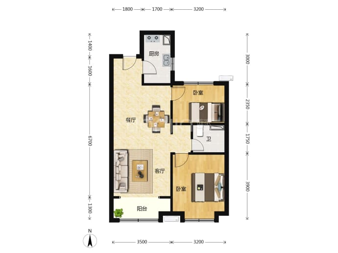 旭辉江山--建面 83m²