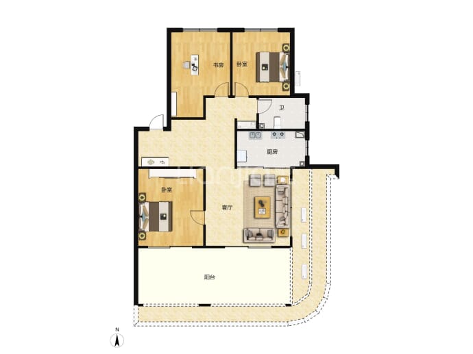 东方宇亿万林上院--建面 114m²