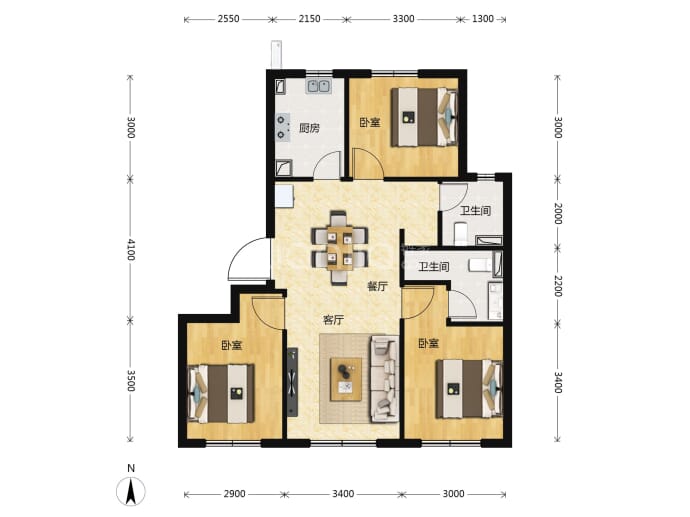 朝阳壹号--建面 110m²