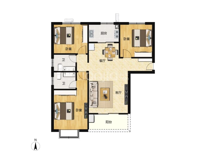 宝鸡高新大都荟--建面 116.2m²