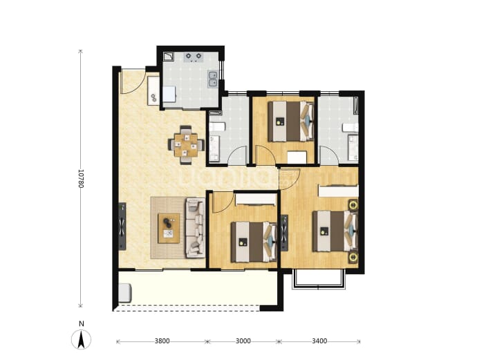 保利朗玥旭章--建面 117m²