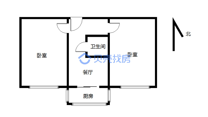 房子简装修，直接拎包入住，小区配套齐全，交通便利-户型图