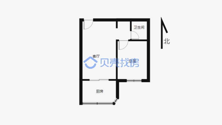 北京路地铁 植物园单身公寓低总价随时看房-户型图