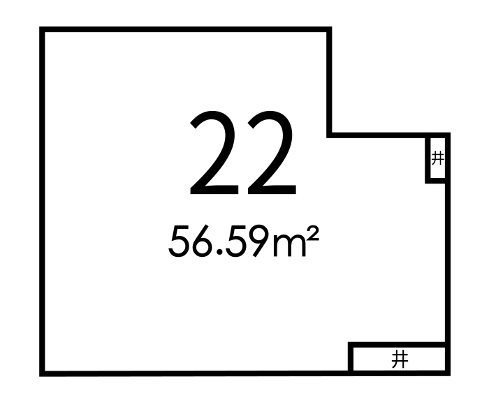 玫瑰金街五山明珠--建面 56.59m²