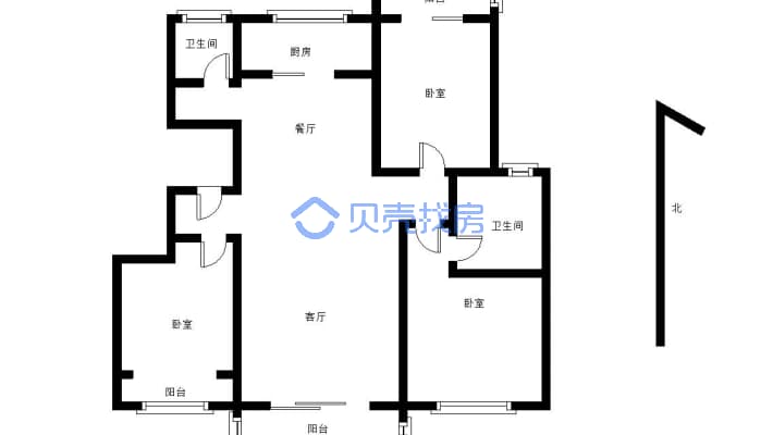 房源湖畔名城 精装 三室两厅 带车位 可按揭贷款-户型图