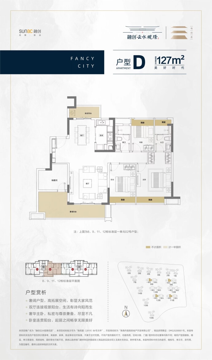 融创云水观璟二期--建面 127m²