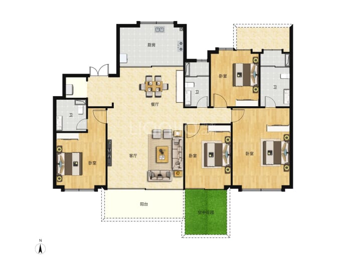 济南瑞府--建面 185m²