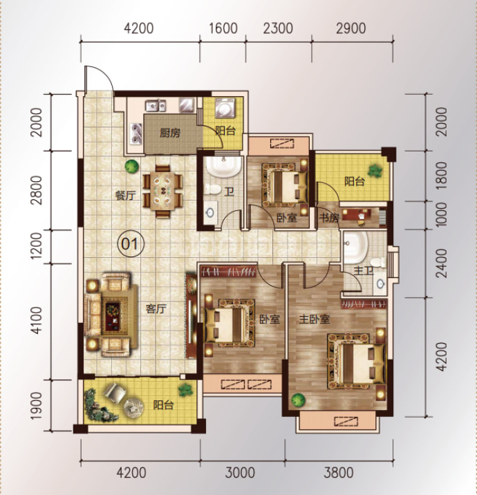 泰德花园--建面 123.9m²