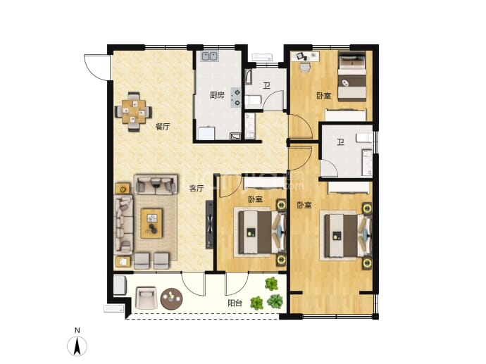 海通学府新苑--建面 128m²