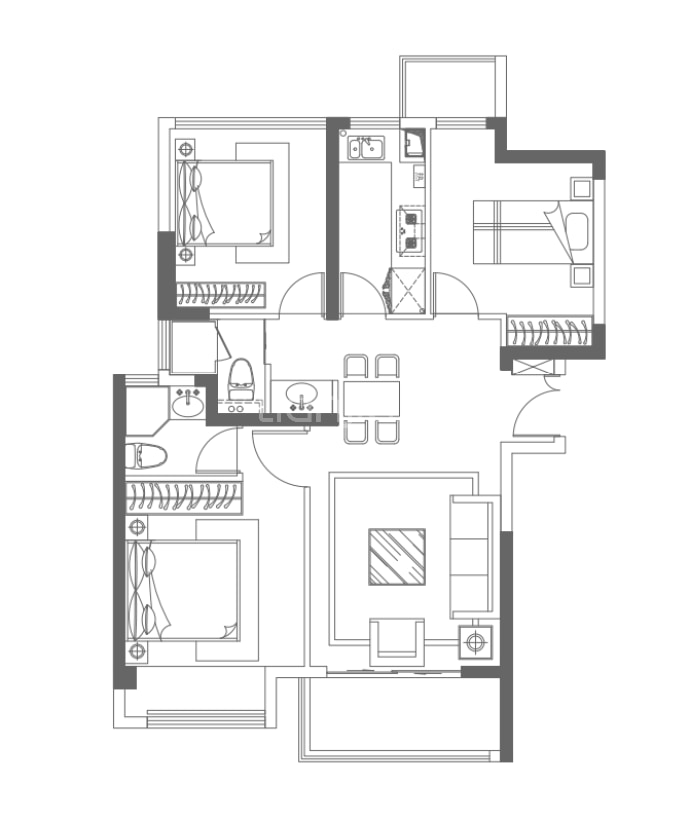 浅隐林泉--建面 98m²