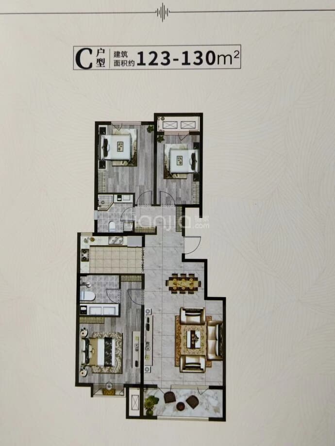 台湾村西区二期--建面 130m²