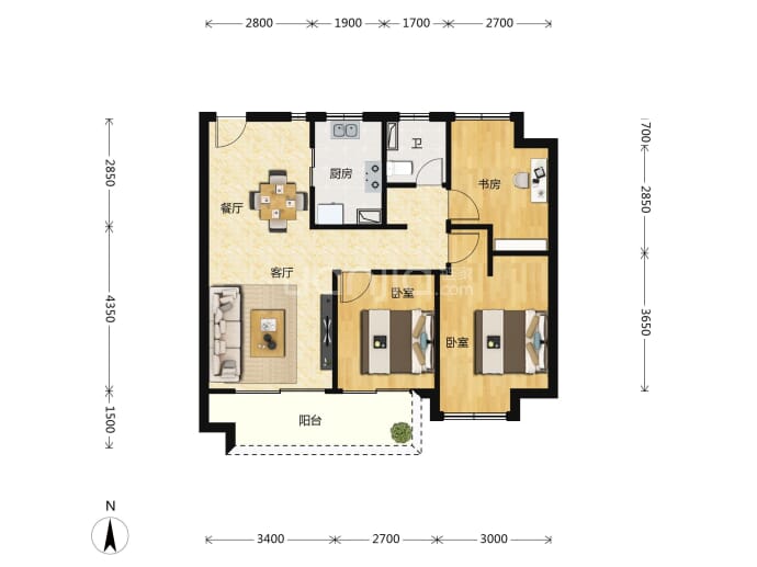 万科万创城--建面 89m²