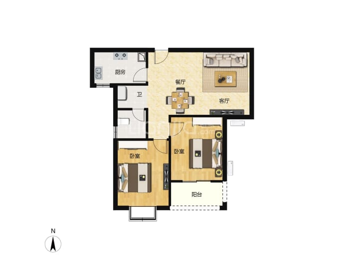 世茂云图--建面 81.66m²