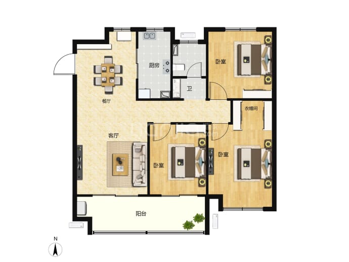 阜丰观澜郡--建面 115m²
