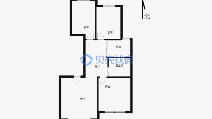蓝调晶典 3室2厅 南 北-户型图
