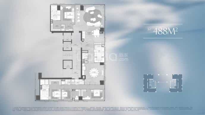 白鹅潭瑞玺4室2厅5卫户型图