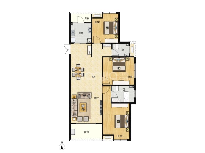 东湖ONE--建面 127m²