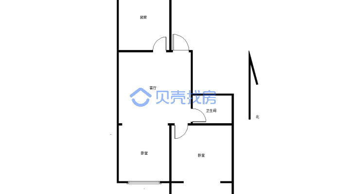 康乐小区 步梯3楼 精装修 73.02平 01年房-户型图