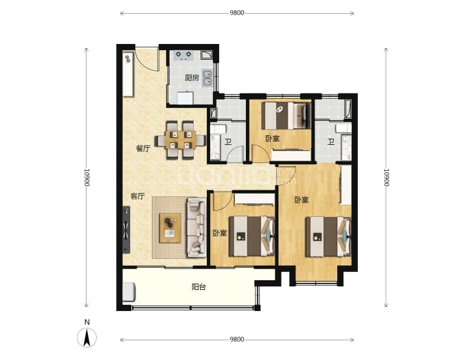 万科公园5号--建面 111m²