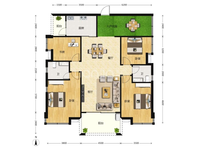 榕城华庭--建面 157m²