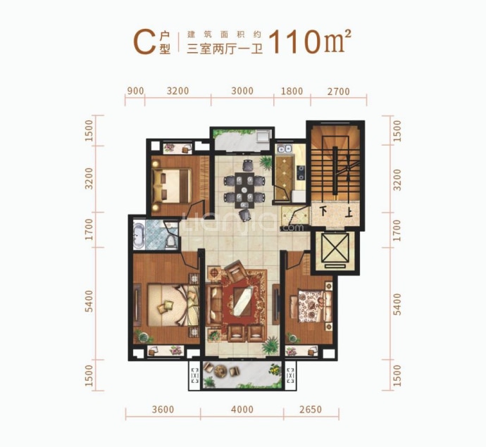 翰林庭院--建面 110m²