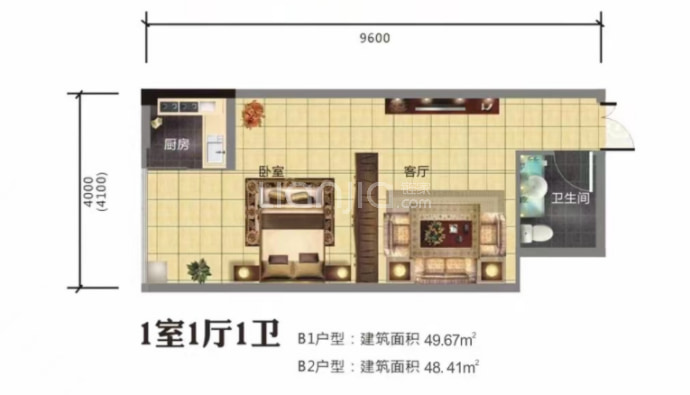 景祥·君悦--建面 49.67m²