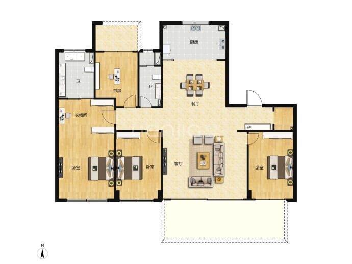 中海玖昌源邸--建面 200m²