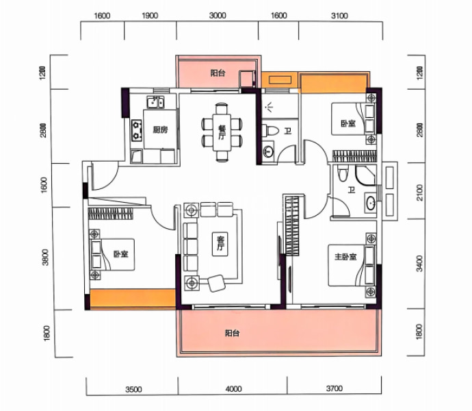 鸿禧华庭--建面 115.35m²