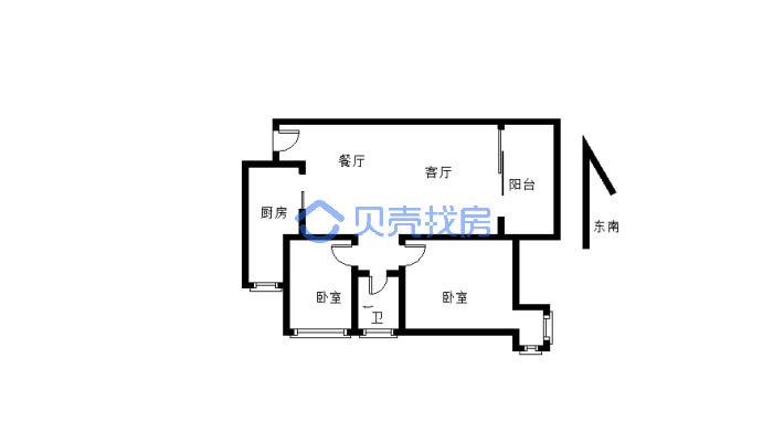 鑫悦湾两房带地暖  看房提前预约 诚心出售-户型图