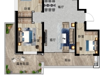 安居尚美云筑3室2厅1卫户型图