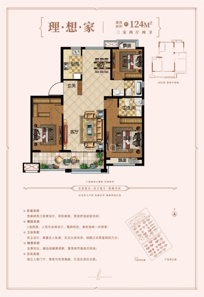 乐富强悦融湾--建面 124m²