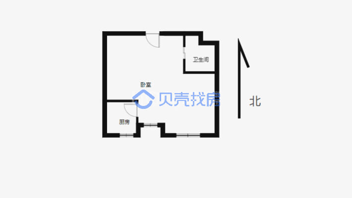 北京北路新天润罗马广场单身公寓急售价格可谈-户型图