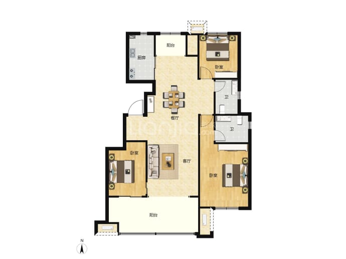 正商兰庭华府--建面 126.92m²